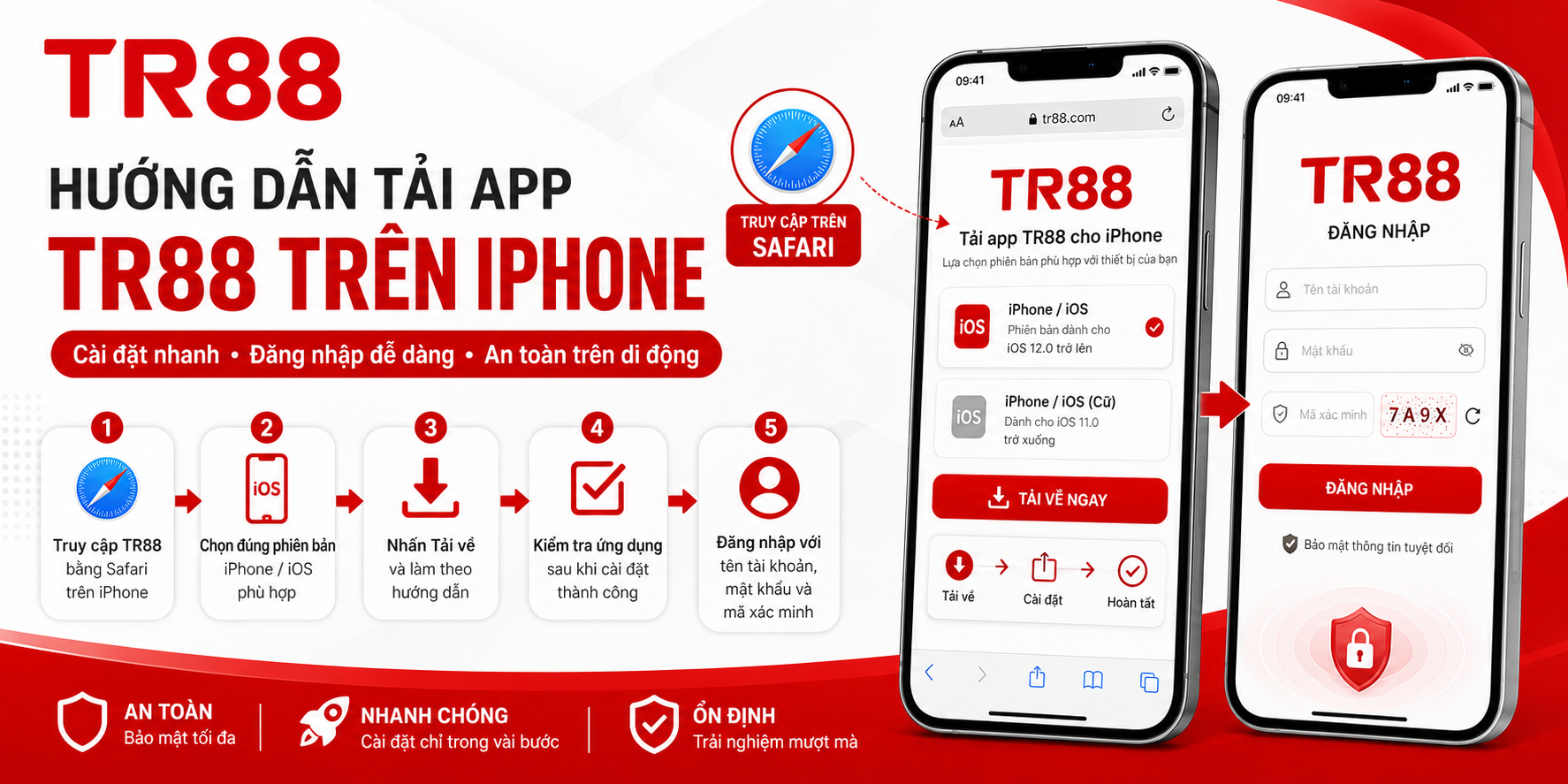 Hướng dẫn tải app TR88 trên iphone 