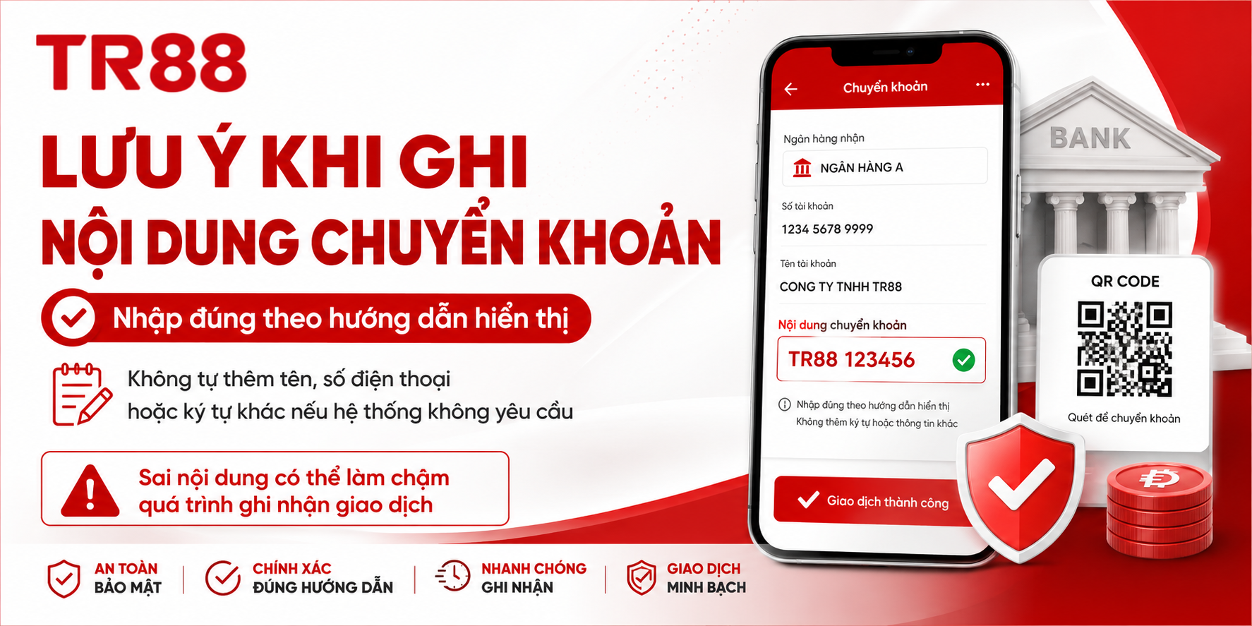 Lưu ý khi ghi nội dung chuyển khoản 