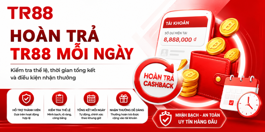 TR88 hoàn trả mỗi ngày